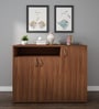 Denera Shoe Cabinet in Walnut Finish