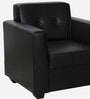 Denia Leatherette 1 Seater Sofa In Black Colour