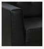 Denia Leatherette 1 Seater Sofa In Black Colour
