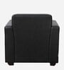 Denia Leatherette 1 Seater Sofa In Black Colour