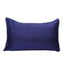 Blue Solid 210TC Jute 17 x 27 Inches Pillow Covers (Set of 2)