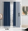 Denim Blue lightweight Satin Solids 9ft Light Filtering Rod Pocket Long Curtains (2 Pcs)