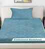 Denim Ethnic 300 TC Cotton Blend Embossed Single Bedsheet with 1 Pillow Cover