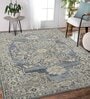 Grey Persian Viscose 8 ft x 10 ft Hand Tufted Carpet
