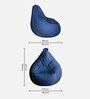 Denim XXXL Fabric Bean Bag Cover in Blue Colour