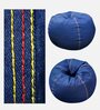 Denim XXXL Fabric Bean Bag Cover in Blue Colour