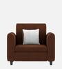 Denmark Fabric 1 Seater Sofa in Coffee Brown Colour