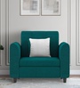 Denmark Fabric 1 Seater Sofa in Sea Green Colour