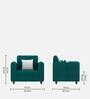Denmark Fabric 1 Seater Sofa in Sea Green Colour