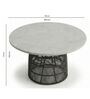 Dennis Wicker 6 Seater Dining Set In English Grey Finish