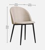 Denta Velvet Fabric Dining Chair In Grey Colour