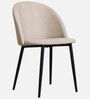 Denta Velvet Fabric Dining Chair In Grey Colour