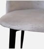 Denta Velvet Fabric Dining Chair In White Colour