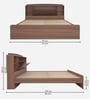 Denver King Size Bed in Teak Finish