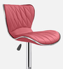Denver Leatherette Bar Stool In Maroon Colour With Swivel