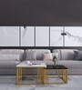 Denver Marble Nest Of Tables in Gold Finish