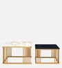 Denver Marble Nest Of Tables in Gold Finish