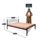 Metallika Denver Queen Size Bed in Black Finish