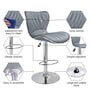 Denver Revolving Bar Stool in Grey