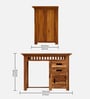 Denver Writing Table In Natural Teak Finish