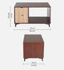 Denzel Coffee Table In Brown & Teak Finish with Drawers