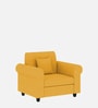 Derado Fabric 1 Seater Sofa in Bold Yellow Colour