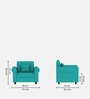 Derado Fabric 1 Seater Sofa in Sea Green Colour