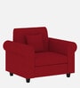 Derado Fabric 1 Seater Sofa in Blood Maroon Colour