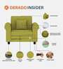 Derado Fabric 1 Seater Sofa in Charcoal Grey Colour