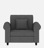 Derado Fabric 1 Seater Sofa in Charcoal Grey Colour