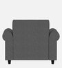 Derado Fabric 1 Seater Sofa in Charcoal Grey Colour