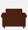 Derado Fabric 1 Seater Sofa in Coffee Brown Colour