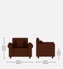 Derado Fabric 1 Seater Sofa in Coffee Brown Colour