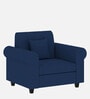 Derado Fabric 1 Seater Sofa in Royal Blue Colour