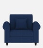 Derado Fabric 1 Seater Sofa in Royal Blue Colour