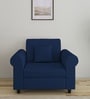 Derado Fabric 1 Seater Sofa in Royal Blue Colour