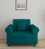 Derado Fabric 1 Seater Sofa in Sea Green Colour