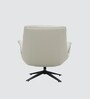 Derby Fabric Swivel Lounge Chair In White Color