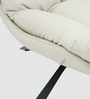 Derby Fabric Swivel Lounge Chair In White Color