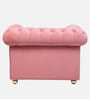 Derby Velvet Fabric 1 Seater Sofa in Blush Pink Color