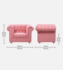 Derby Velvet Fabric 1 Seater Sofa in Blush Pink Color