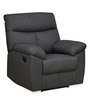 Derek 1 Seater Fabric Manual Recliner in Brown Colour