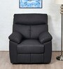 Derek 1 Seater Fabric Manual Recliner in Brown Colour
