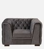Arlo Velvet 1 Seater Sofa In Fossil Grey Colour