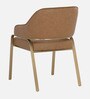 Derome Leatherette Arm Chair in Tan Colour