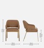 Derome Leatherette Arm Chair in Tan Colour