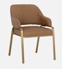Derome Leatherette Arm Chair in Tan Colour