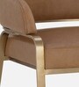 Derome Leatherette Arm Chair in Tan Colour