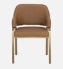Derome Leatherette Arm Chair in Tan Colour