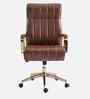 Derrus Leatherette Executive Chair In Brown Colour